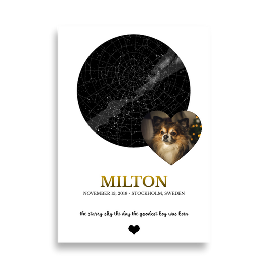 Custom Star Map Poster - Photo & Name