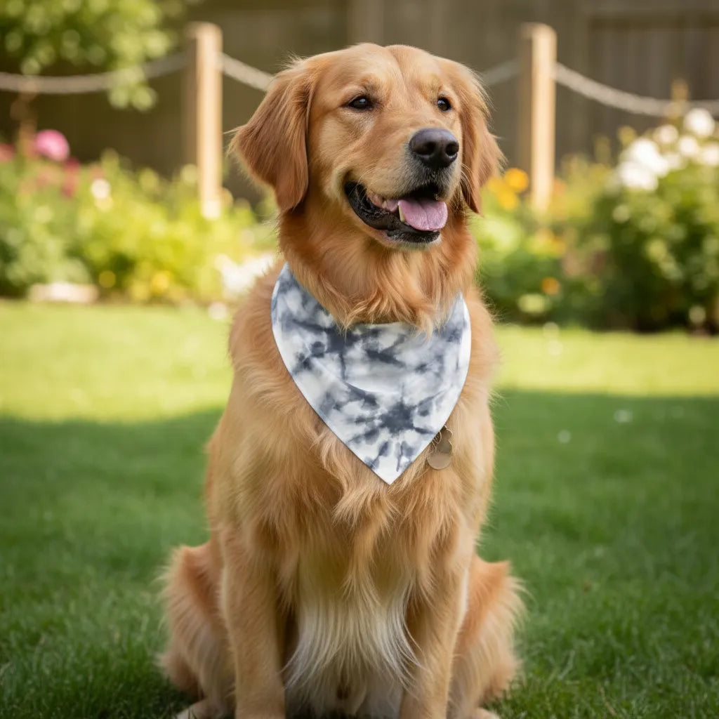 Grey Tie-dye Bandana