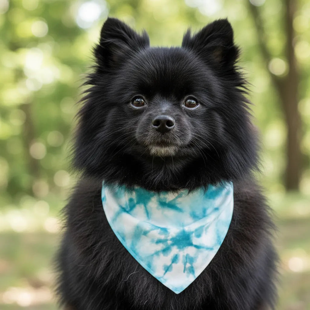 Blue Tie-dye Bandana