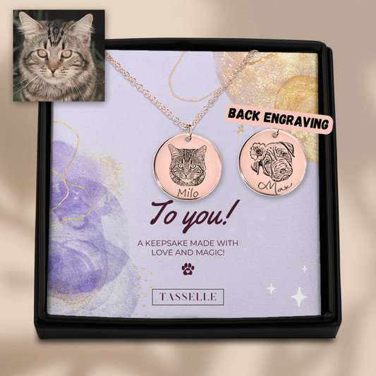 Double Pet Portrait Necklace