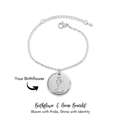 Birthflower & Name Bracelet