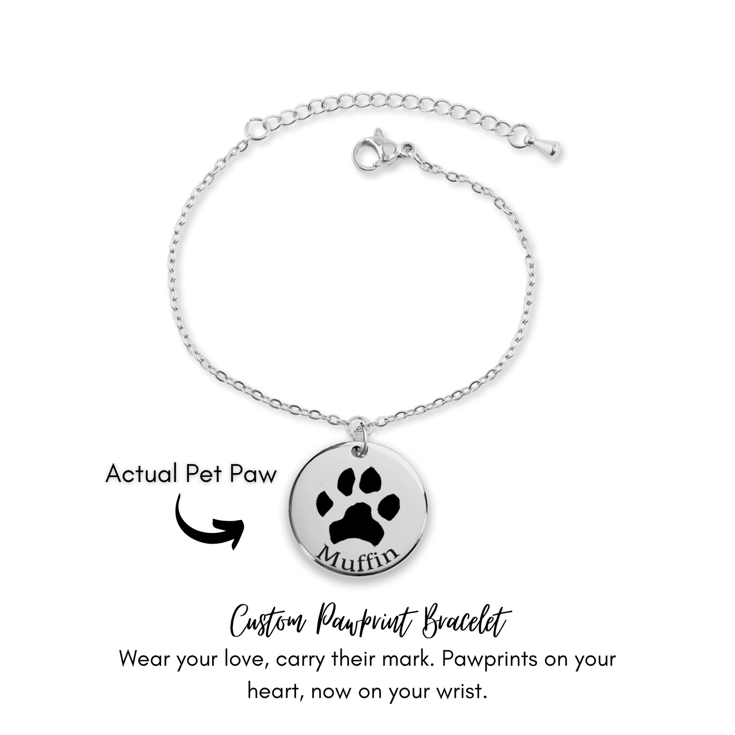 Custom Pawprint Bracelet