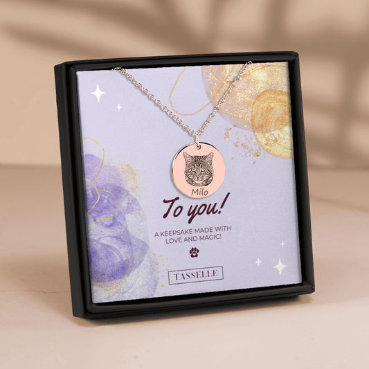 Double Pet Portrait Necklace