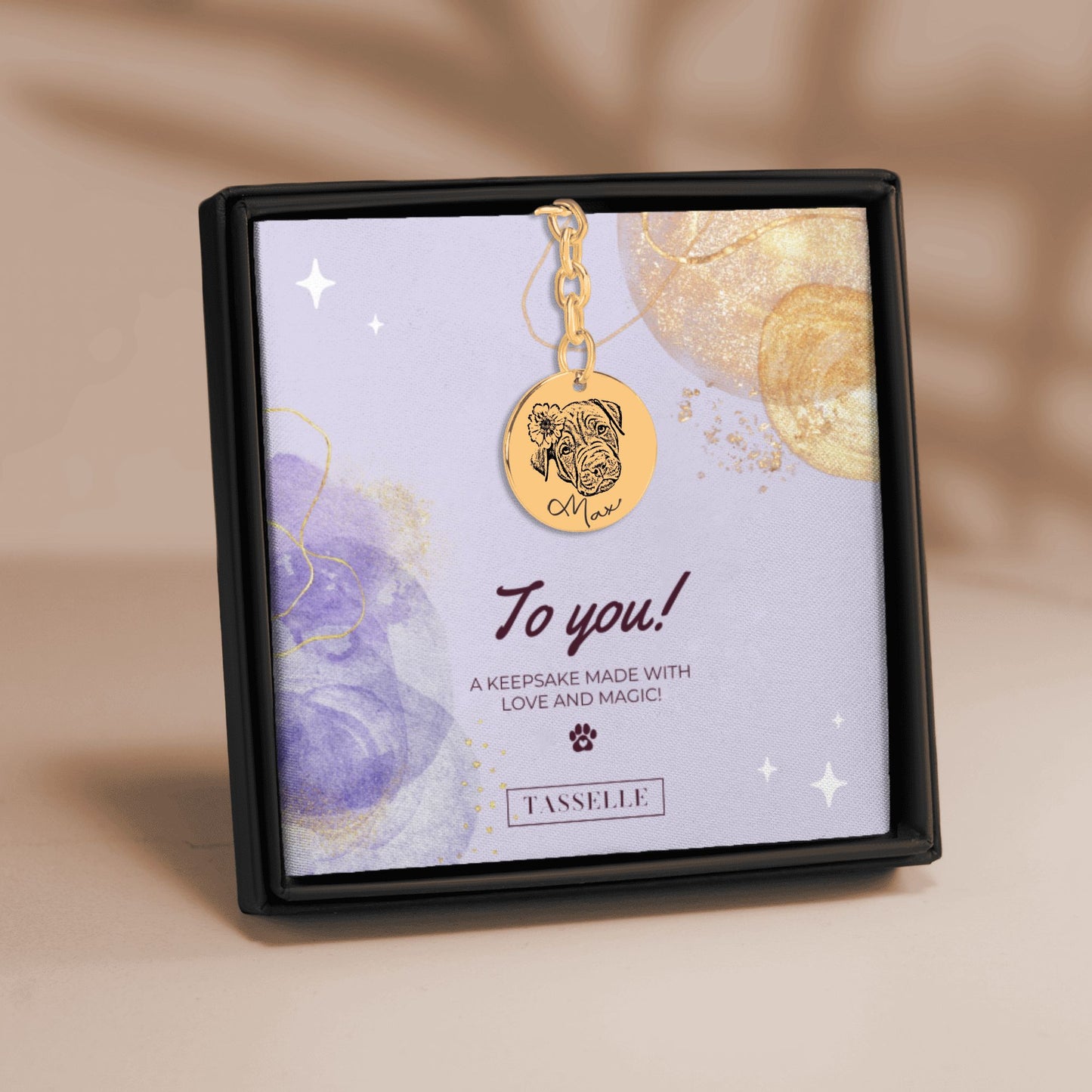 Pet Portrait Keychain